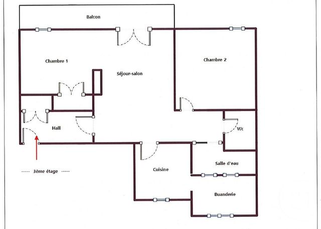 Appartement F2 bis &agrave; louer - 2 pi&egrave;ces - 51,08 m2 - Sete - 34 - LANGUEDOC-ROUSSILLON