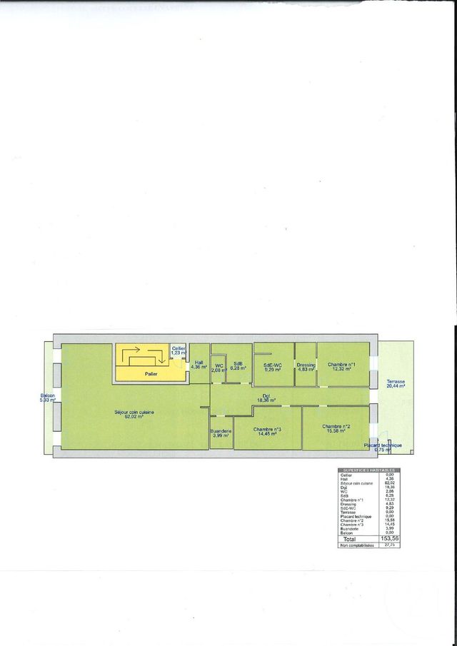 Appartement F5 &agrave; louer - 5 pi&egrave;ces - 153,56 m2 - Sete - 34 - LANGUEDOC-ROUSSILLON